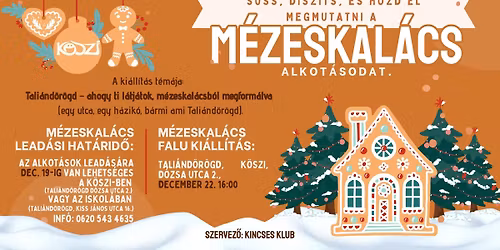 M\u00e9zeskal\u00e1csfalu ki\u00e1ll\u00edt\u00e1s \u2013 Tali\u00e1nd\u00f6r\u00f6gd kar\u00e1csonyi arca