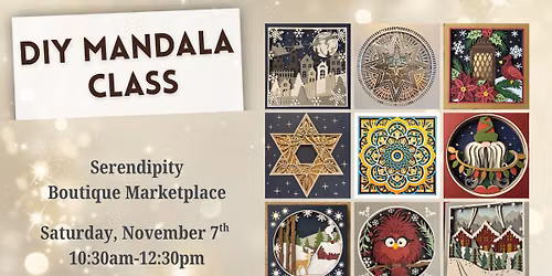 November Mandala Class: Winter & Holiday Designs \u2744\ufe0f\u2728 | Saturday, November 7th 10:30am-12:30pm