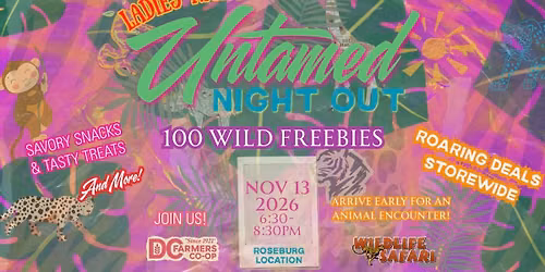 Ladies Night: Untamed Night Out \ud83d\udc06\u2728\ud83d\udecd\ufe0f