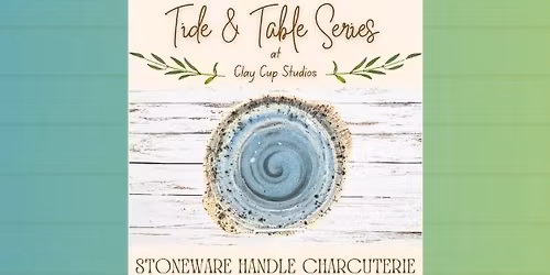 Tide and Table: A Coastal Stoneware Series - Handle Charcuterie Server