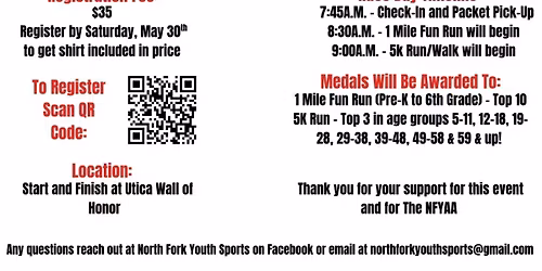 3rd Annual NFYAA 5K