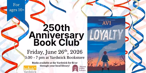 250th Anniversary Book Club at Yardstick Books