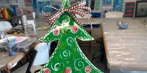 Christmas Tree Cutout w\/glass and resin