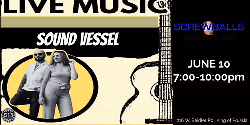 Screwballs Live Music Wednesday welcomes Sound Vessel!