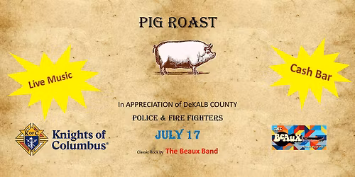 43rd Annual DeKalb County First Responder Pig Roast