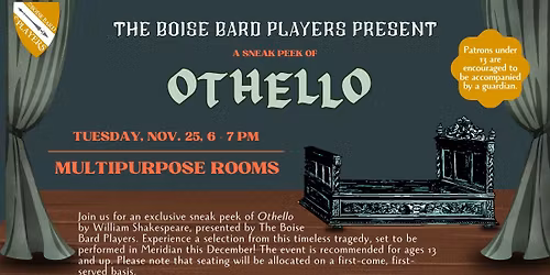 Boise Bard Players: Othello (A Sneak Peek)