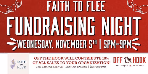 Faith to Flee Fundraising Night 