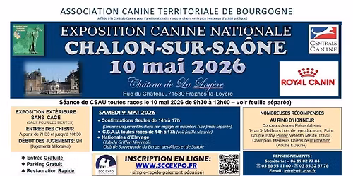 Exposition Canine Nationale Chalon-sur-Sa\u00f4ne 2026