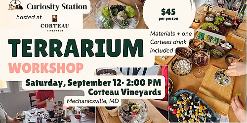 Terrarium Workshop at Corteau Vineyards