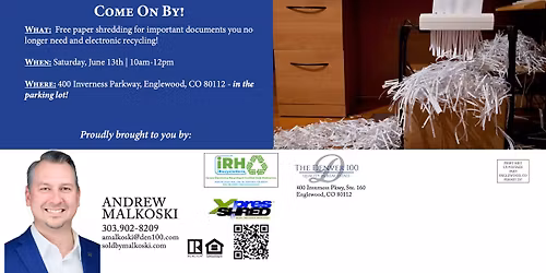 Denver 100 FREE Shred-It Day & Electronics Recycling