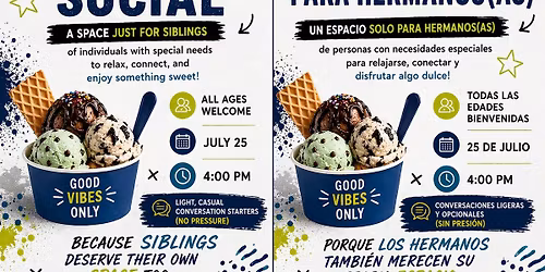  2026 SIBLING ICE CREAM SOCIAL \n