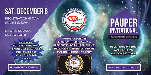 RIW Pauper Invitational