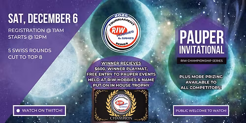 RIW Pauper Invitational