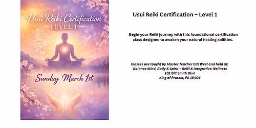 Usui Reiki Level 1 Certification