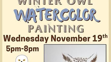 Winter Owl Watercolor