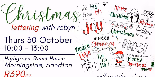 Christmas Lettering - Morningside, Sandton