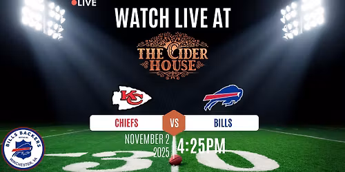 The Kansas City Chiefs vs the Buffalo Bills: Live at The Cider House