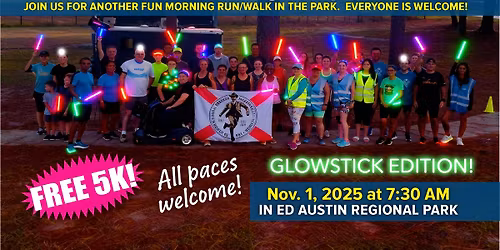 166th Official Ed Austin Regional parkrun (Glowstick Edition!)