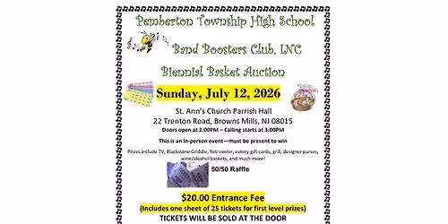 PTHS Band Boosters Basket Auction 2026