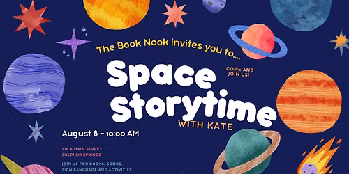 Storytime with Kate @ The Book Nook on Main- Space Theme