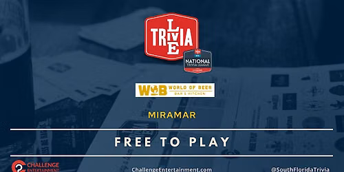 Weekly Live Trivia Nights at World of Beer - Miramar
