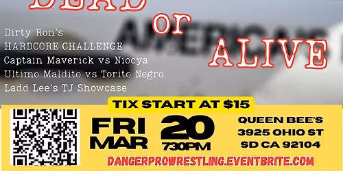 LIVE PRO WRESTLNG *lucha libre* at Queen Bee's North Park 1st\/3rd Fridays