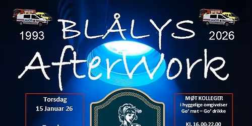 Bl\u00e5lys Afterwork Torsdag 16. April 2026 PROUD MARY OSLO