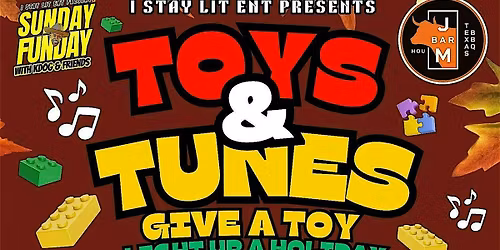 Toys & Tunes Sunday Funday with Kdog & Friends. (Free Event)