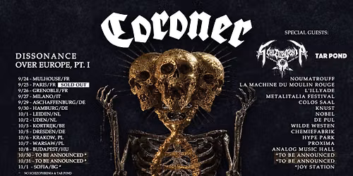 CORONER - Dissonance Over Budapest