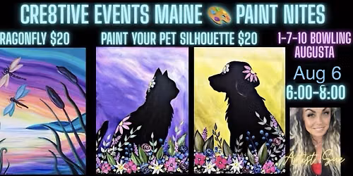 Paint Night - Paint your Pet or Dragonfly- 1-7-10 Bowling AUGUSTA