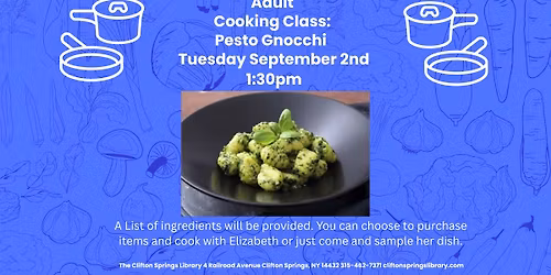 Adult Cooking Class: Pesto Gnocchi