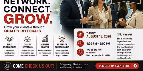 BNI Business Network International \u2013 Downtown Fort Lauderdale Event