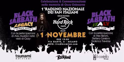 1\u00ba RADUNO NAZIONALE BLACK SABBATH ITALY @HARD ROCK CAFE MILAN