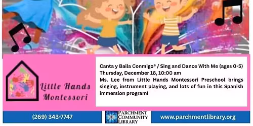 Canta y Baila Conmigo\u00ae \/ Sing and Dance With Me (ages 0-5)