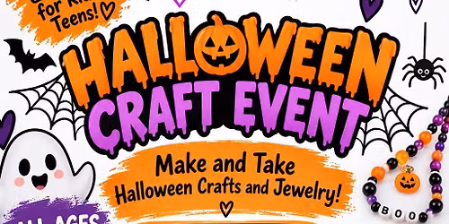 Halloween make and take craft event for kids 