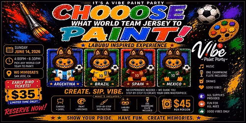 LABUBU PAINT WORLD CUP TEAM JERSEY PARTY