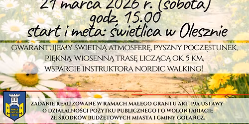 Marsz Nordic Walking, wiosna startuje w Olesznie! 