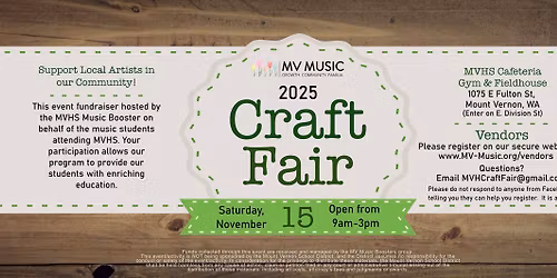 MVHS Music Holiday Craft Fair