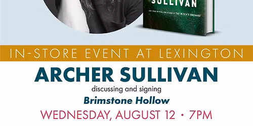 Archer Sullivan discussing and signing Brimstone Hollow