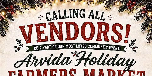 ARVIDA HOLIDAY FARMERS MARKET 2026