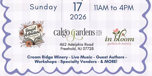 Books & Blooms! Book Fair & Market at Calgo Gardens