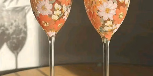 Sip Into Fall: A Floral Glass Painting Experience