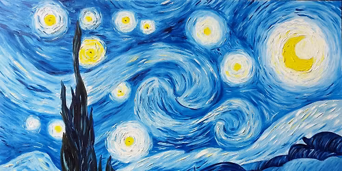 Kreat\u00edv K\u00e1v\u00e9 szegedi olajfest\u00e9s: Van Gogh - Csillagos \u00e9j