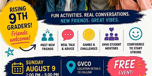 9th Graders Great Valley Community Event! New School, New Chapter