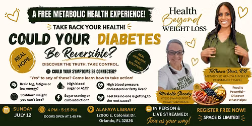 Could Your Diabetes Be Reversible? A Free Metabolic Health Experience