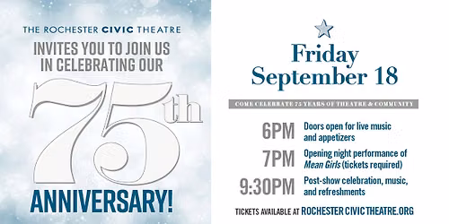 Rochester Civic Theatre's 75th Anniversary Celebration