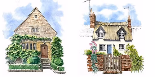 Sketching Character Buildings in Watercolour
