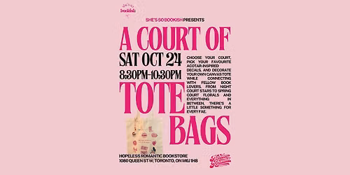 A Court of Tote Bags: An ACOTAR-Inspired Workshop