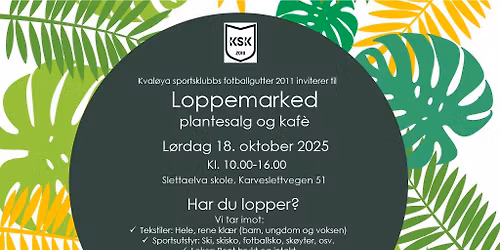 Loppemarked, plantesalg og kafé 