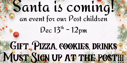 Members event!  Santa at the Post!